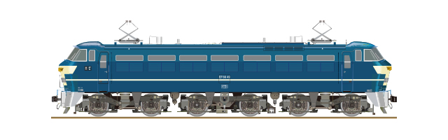 EF6649-はやぶさ列車のイラスト